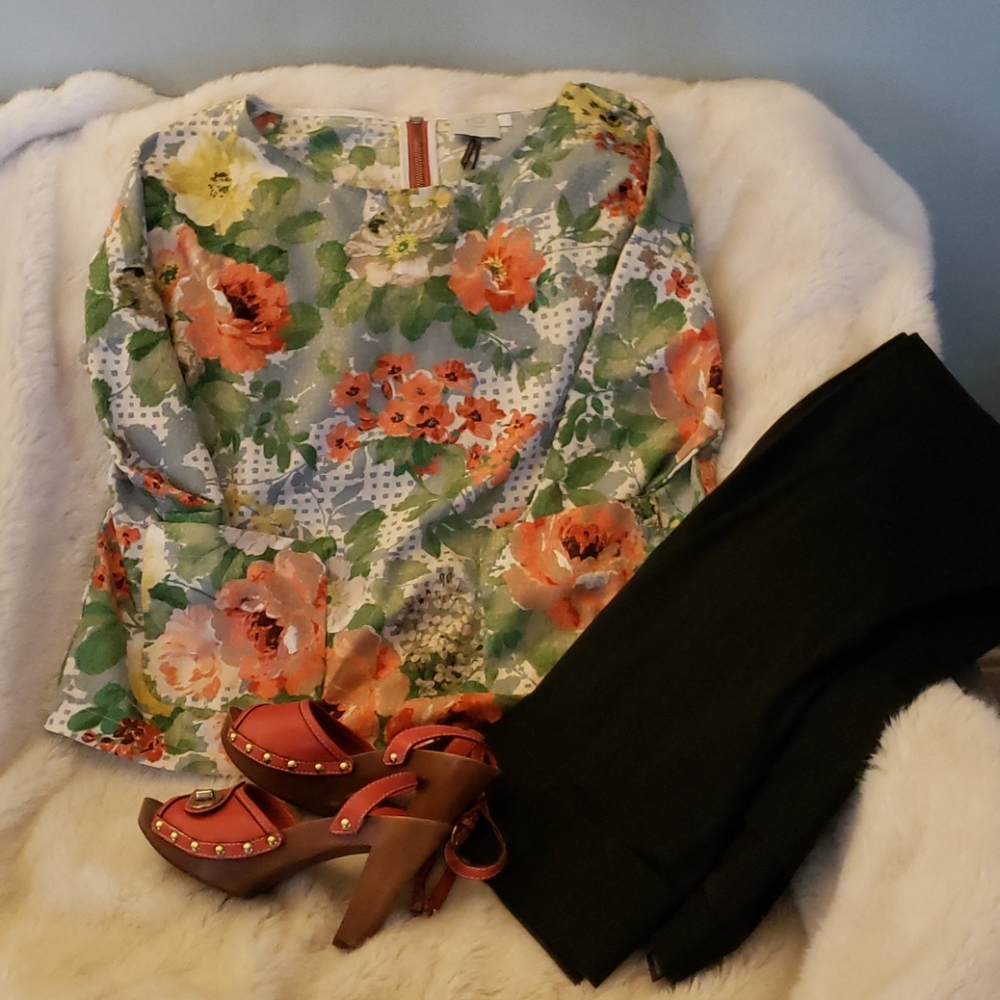 Anthro floral shirt
